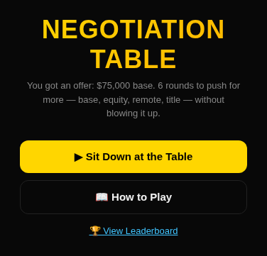 Negotiation Table screenshot