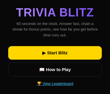 Trivia Blitz screenshot