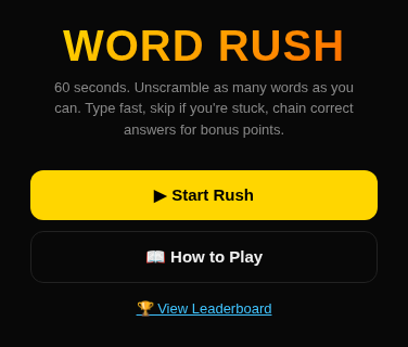 Word Rush screenshot